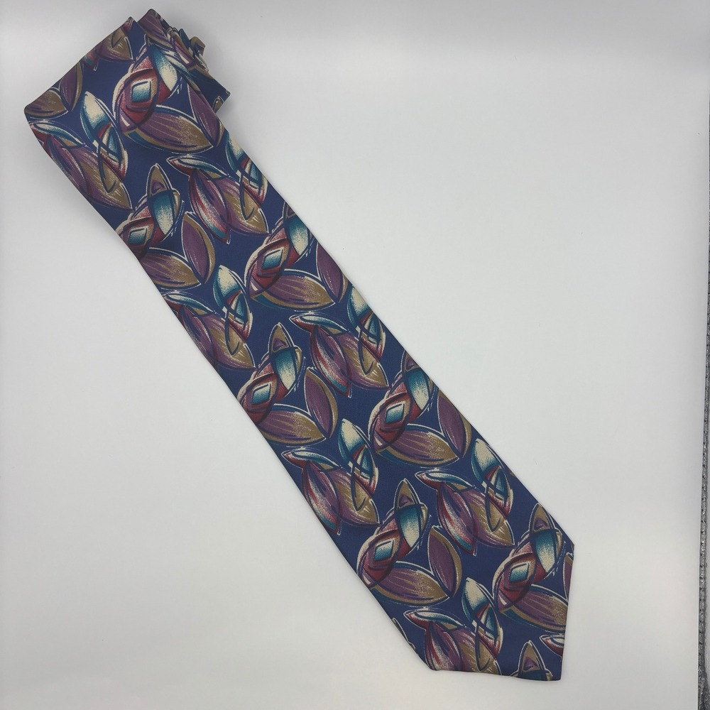 Chaps Ralph Lauren Silk Necktie Abstract Pattern Business Career
